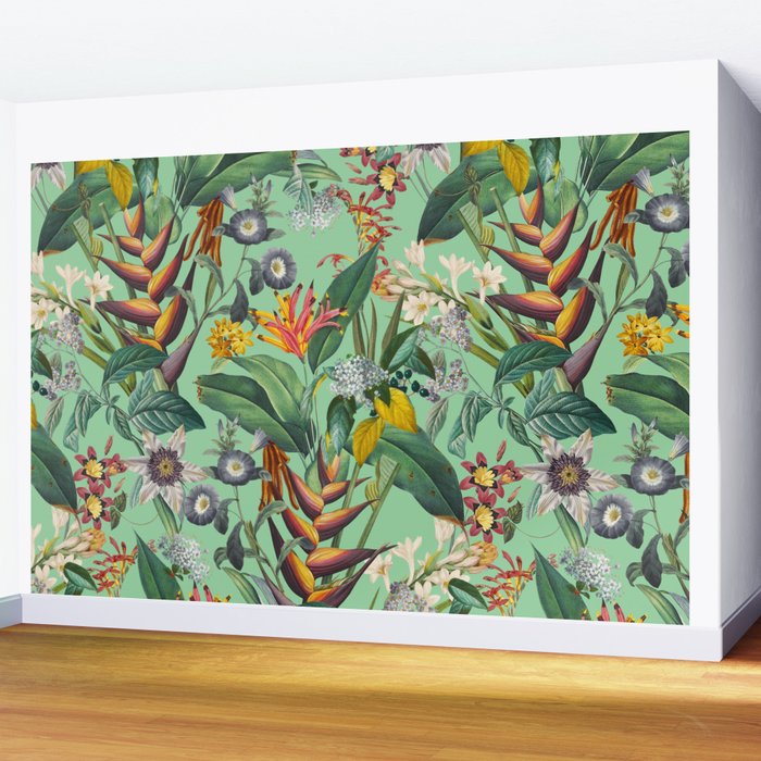 Tropical Flora Wall Mural Gallery Image 2
