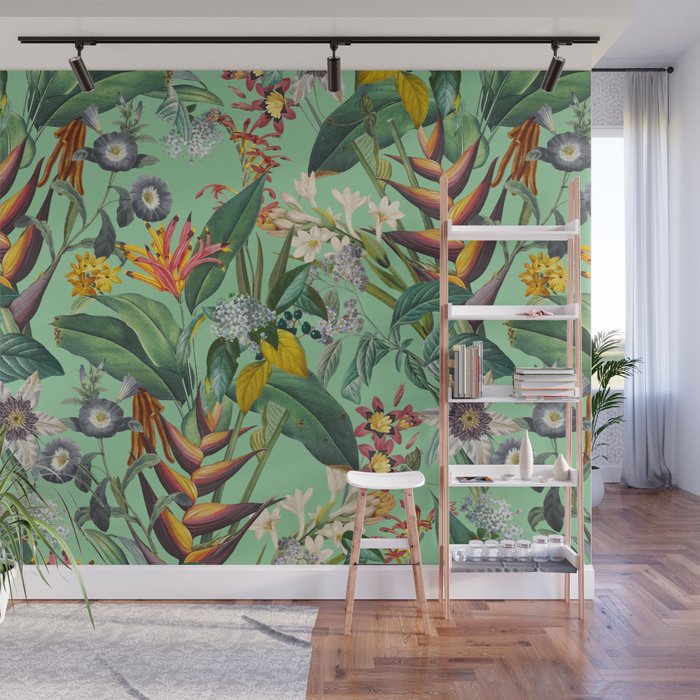 Tropical Flora Wall Mural Gallery Image 1