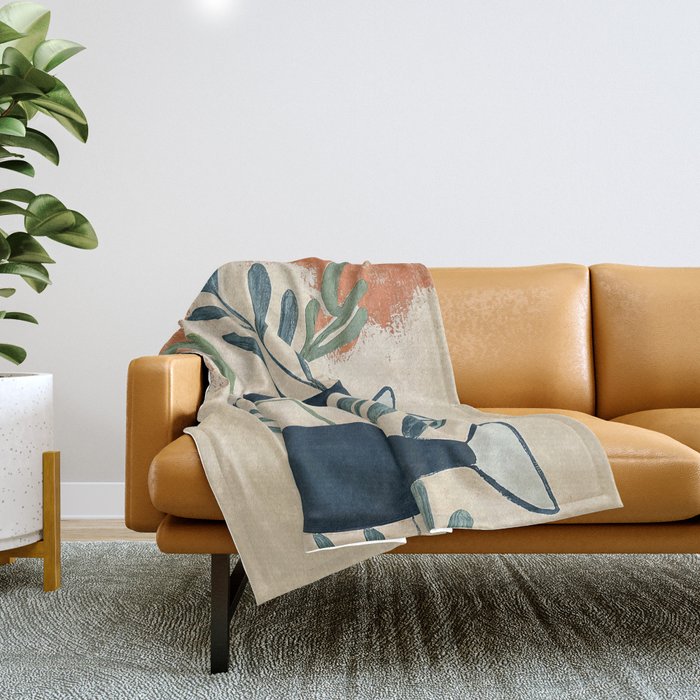 Two Swimming Fish Throw Blanket Gallery Image 1