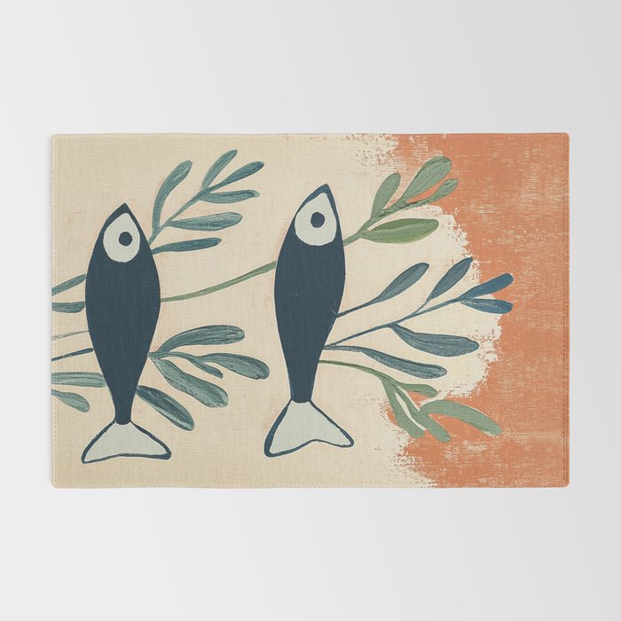 Two Swimming Fish Rug Gallery Image 2