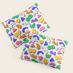 Colorful fun retro shape art pattern Pillow Sham Gallery Image 3
