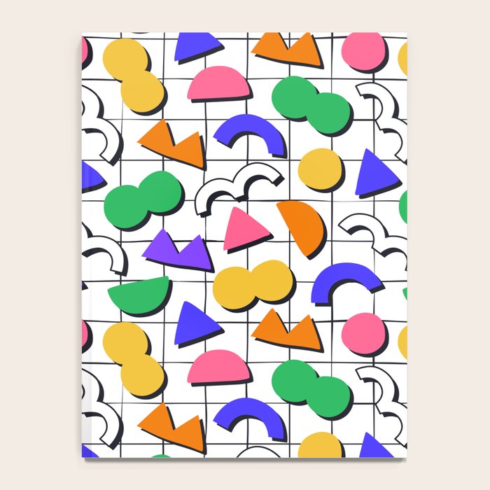 Colorful fun retro shape art pattern Notebook Gallery Image 4