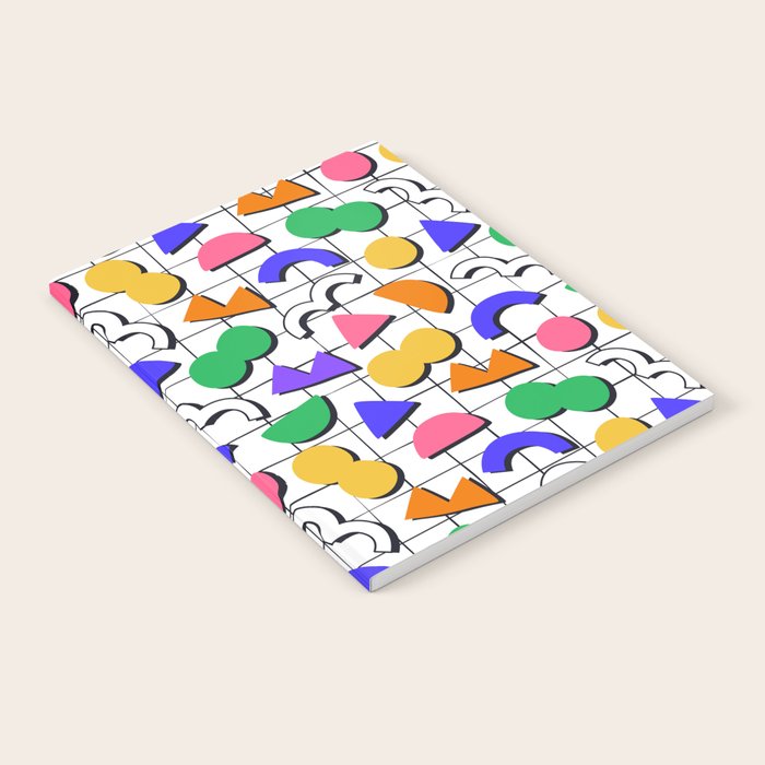 Colorful fun retro shape art pattern Notebook Gallery Image 2