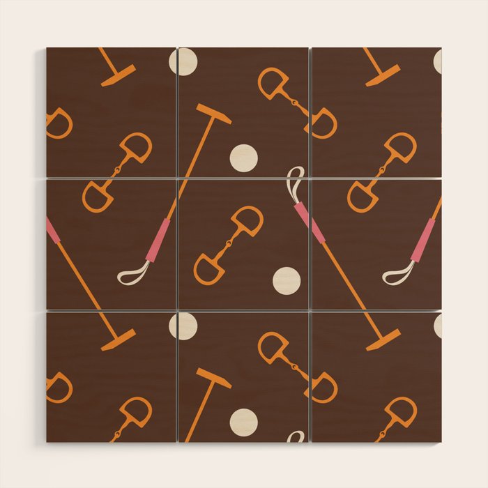 Polo Pattern Wood Wall Art Gallery Image 1
