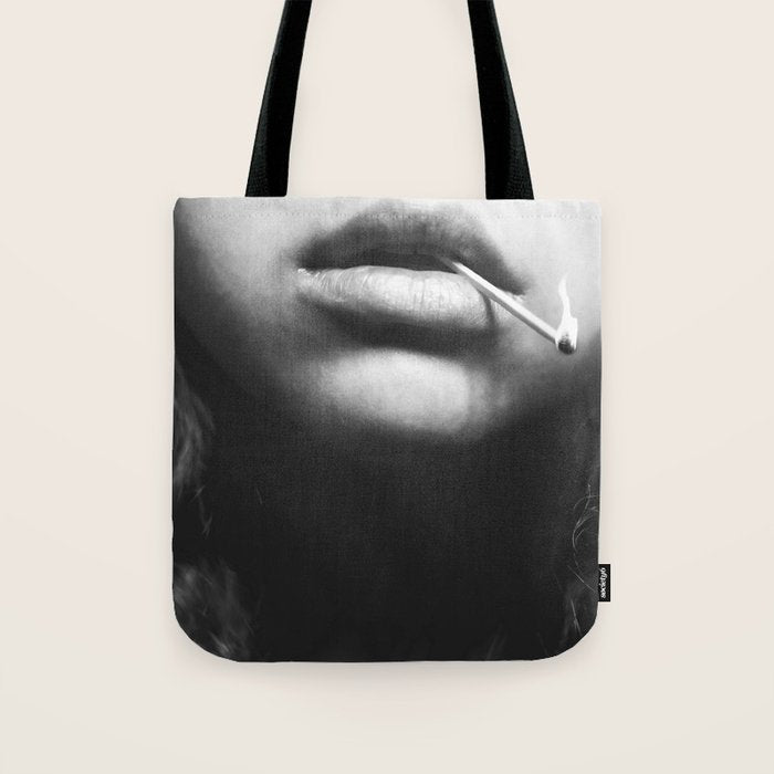 Livin' on the edge | Black and white photograph Tote Bag Gallery Image 1