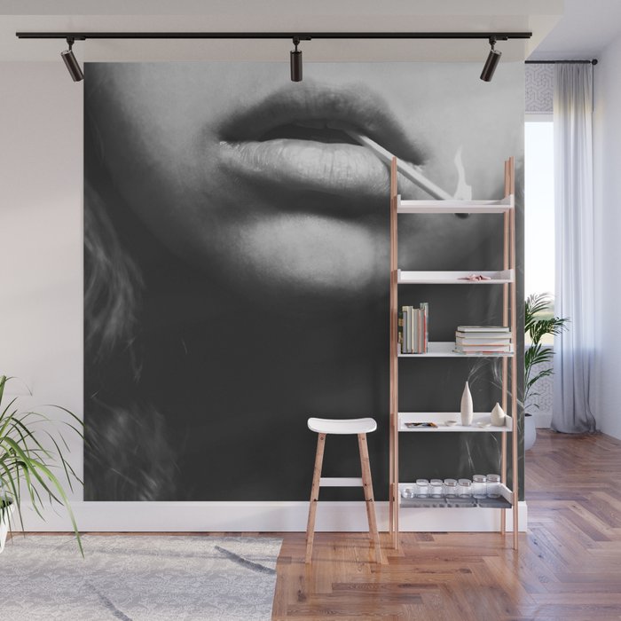 Livin' on the edge | Black and white photograph Wall Mural Gallery Image 1