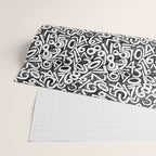 Numbers pattern in black and white Wrapping Paper Gallery Image 2