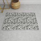 Numbers pattern in black and white Rug Gallery Image 1