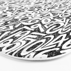 Numbers pattern in black and white Bath Mat Gallery Image 3