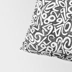 Numbers pattern in black and white Pillow Sham Gallery Image 4