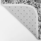 Numbers pattern in black and white Bath Mat Gallery Image 2