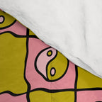 Green Ying Yang Checkered Print Comforter Gallery Image 4