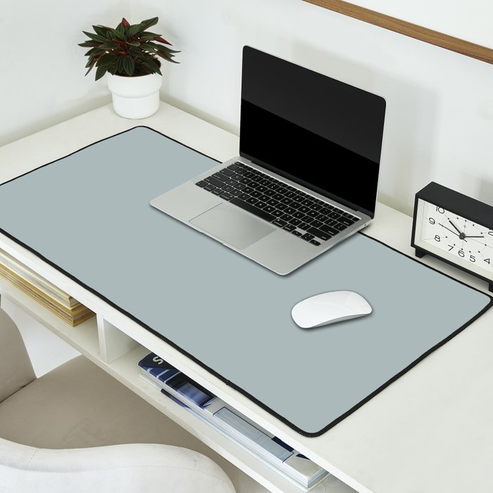Light Blue-Gray Solid Desk Mat Gallery Image 2