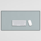 Light Blue-Gray Solid Desk Mat Gallery Image 1