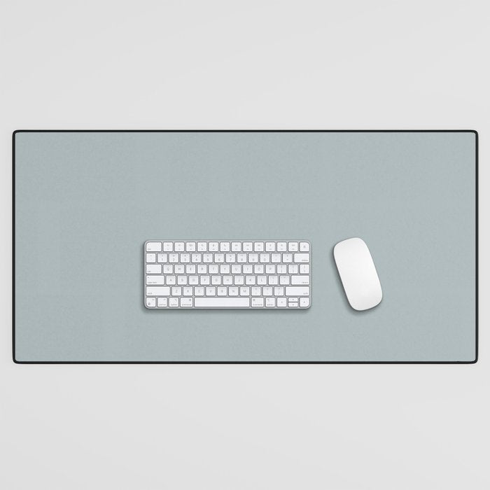 Light Blue-Gray Solid Desk Mat Gallery Image 1