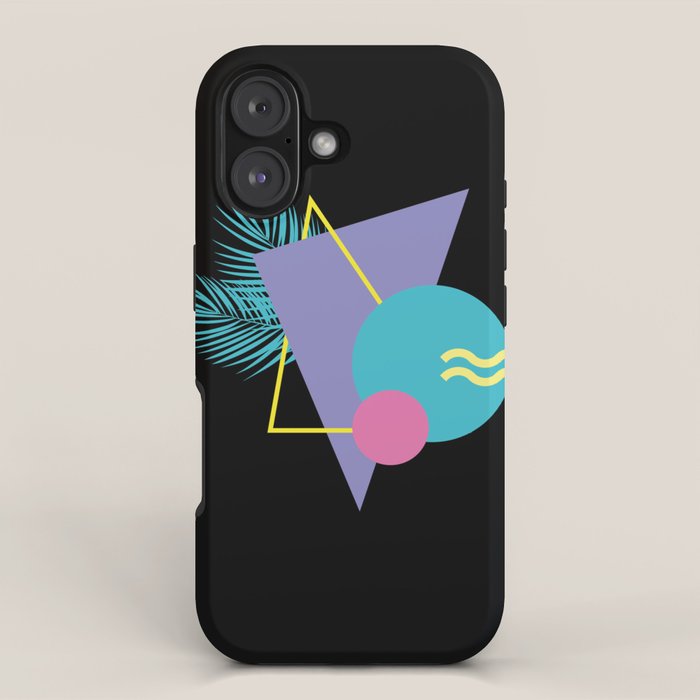 Memphis pattern 48 - 80s / 90s Retro / Palm Tree iPhone Case Gallery Image 1