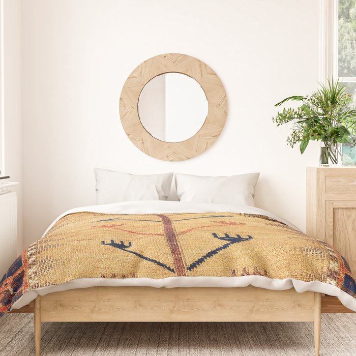 Baluch Sofreh  Khorasan  Antique Tribal Persian Fabric Print Duvet Cover Gallery Image 3