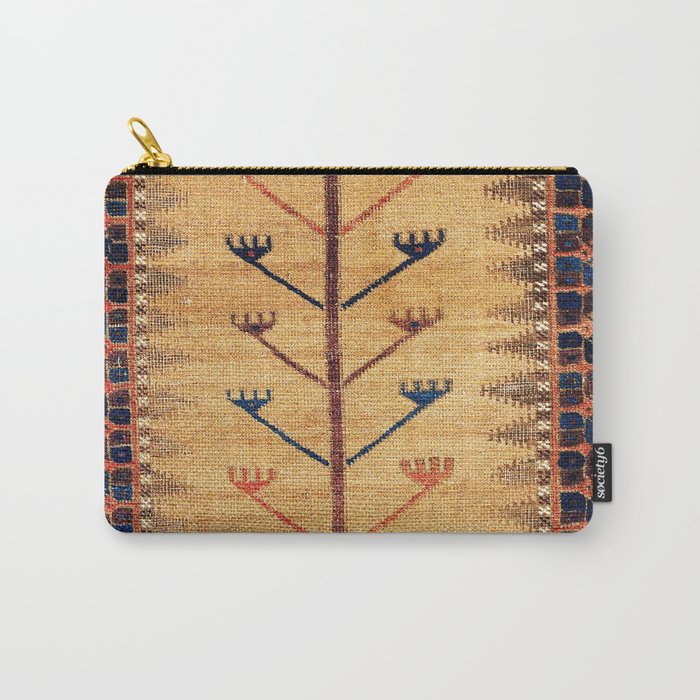 Baluch Sofreh  Khorasan  Antique Tribal Persian Fabric Print Carry All Pouch Gallery Image 1