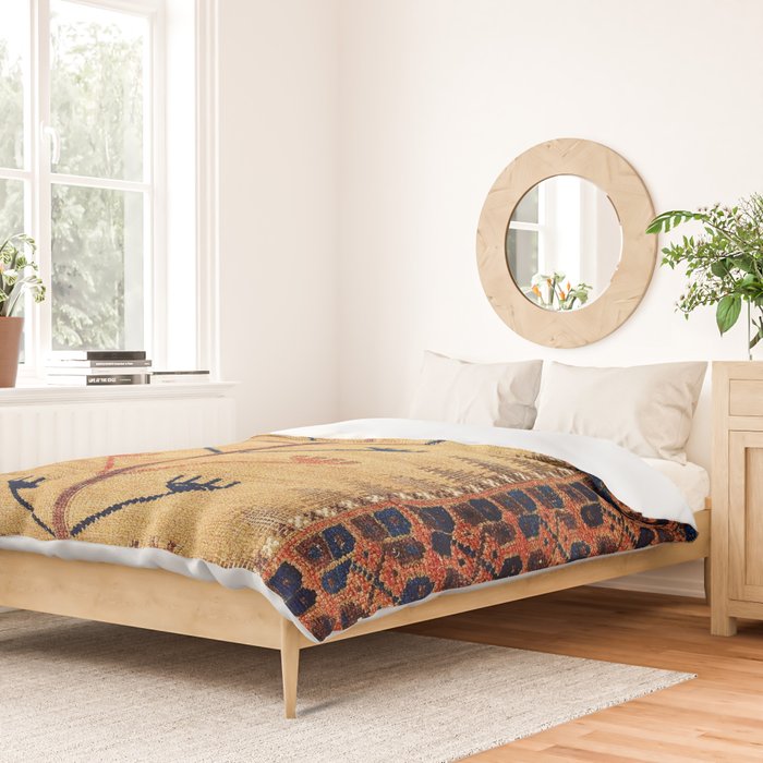 Baluch Sofreh  Khorasan  Antique Tribal Persian Fabric Print Duvet Cover Gallery Image 2