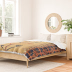 Baluch Sofreh  Khorasan  Antique Tribal Persian Fabric Print Duvet Cover Gallery Image 2