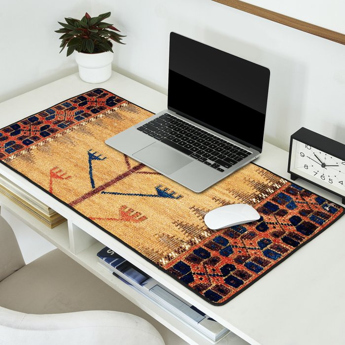 Baluch Sofreh  Khorasan  Antique Tribal Persian Fabric Print Desk Mat Gallery Image 2