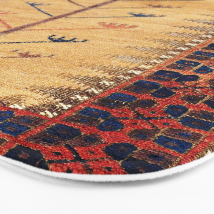 Baluch Sofreh  Khorasan  Antique Tribal Persian Fabric Print Bath Mat Gallery Image 3