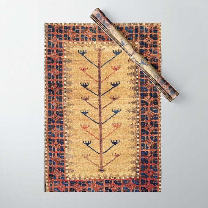 Baluch Sofreh  Khorasan  Antique Tribal Persian Fabric Print Wrapping Paper Gallery Image 1