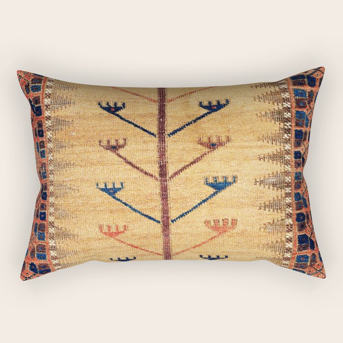Baluch Sofreh  Khorasan  Antique Tribal Persian Fabric Print Rectangular Pillow Gallery Image 2
