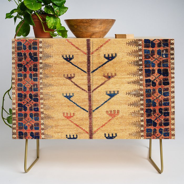 Baluch Sofreh  Khorasan  Antique Tribal Persian Fabric Print Credenza Gallery Image 1
