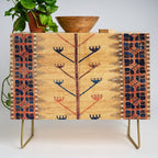 Baluch Sofreh  Khorasan  Antique Tribal Persian Fabric Print Credenza Gallery Image 1