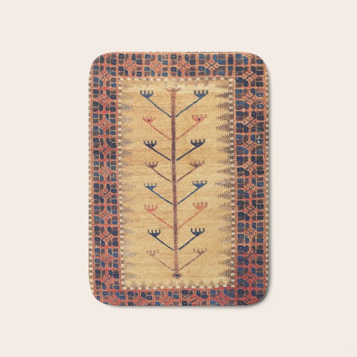 Baluch Sofreh  Khorasan  Antique Tribal Persian Fabric Print Bath Mat Gallery Image 1