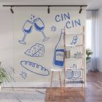 Wine and Cheese. Cheers Wall Mural Gallery Image 1