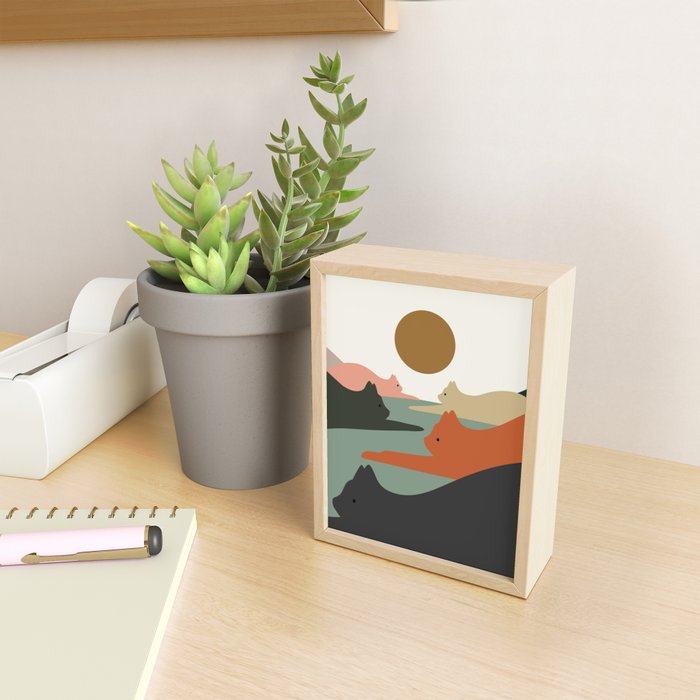 Cat Landscape 93 Mini Art Print Gallery Image 2