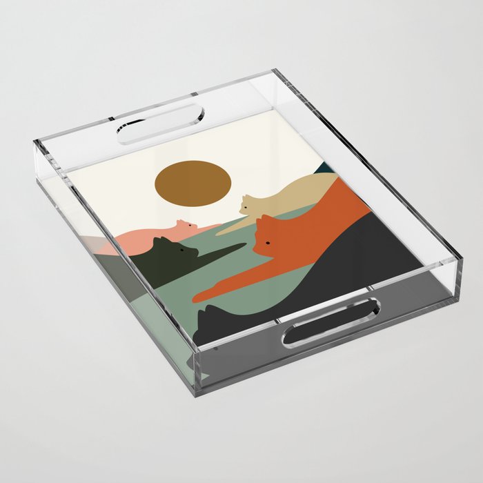 Cat Landscape 93 Acrylic Tray Gallery Image 1