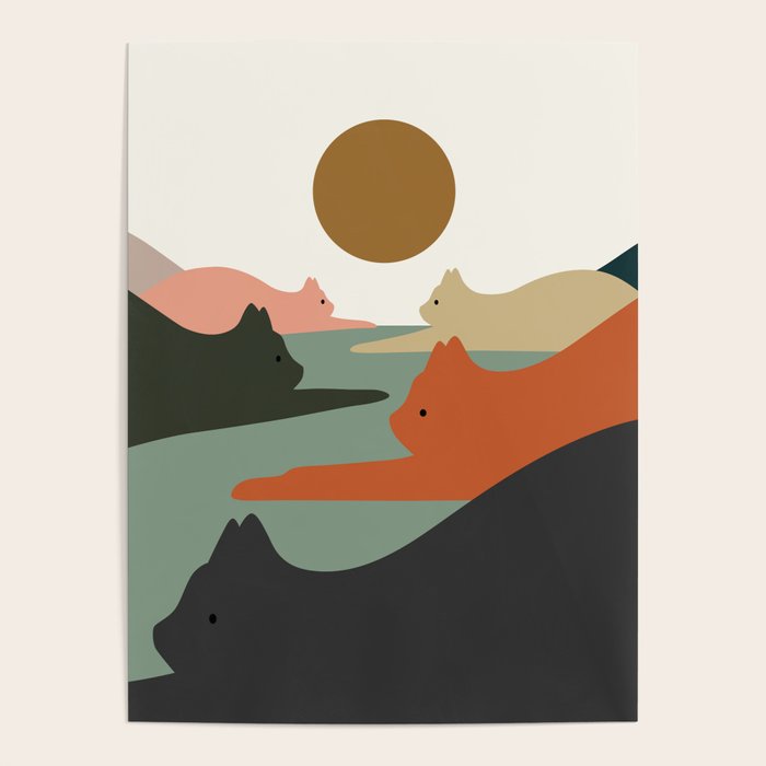 Cat Landscape 93 Poster Gallery Image 1
