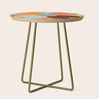 Color Block Floral Hearts - retro Side Table Gallery Image 1