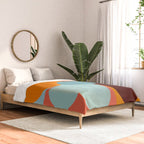 Color Block Floral Hearts - retro Comforter Gallery Image 2
