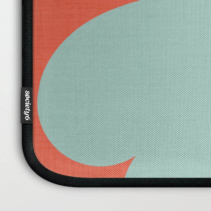 Color Block Floral Hearts - retro Laptop Sleeve Gallery Image 3