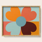 Color Block Floral Hearts - retro Serving Tray Gallery Image 1