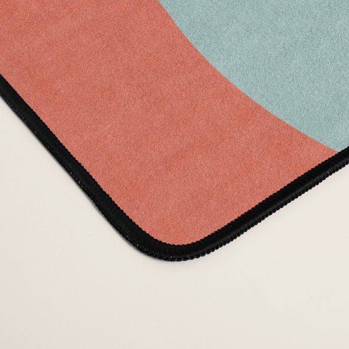 Color Block Floral Hearts - retro Desk Mat Gallery Image 4