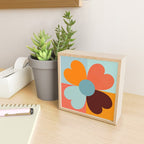 Color Block Floral Hearts - retro Mini Art Print Gallery Image 2