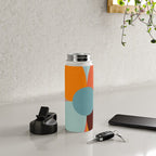 Color Block Floral Hearts - retro Water Bottle Gallery Image 4