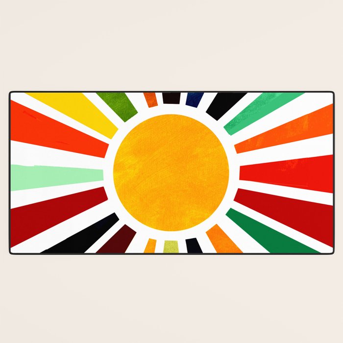 Sun Retro Art Desk Mat Gallery Image 3