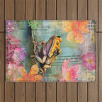 Colorful Frog Garden Indian Summer Flora And Wildlife Outdoor Rug Gallery Image 1