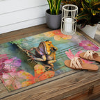 Colorful Frog Garden Indian Summer Flora And Wildlife Outdoor Rug Gallery Image 2