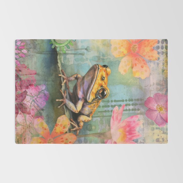 Colorful Frog Garden Indian Summer Flora And Wildlife Rug Gallery Image 2