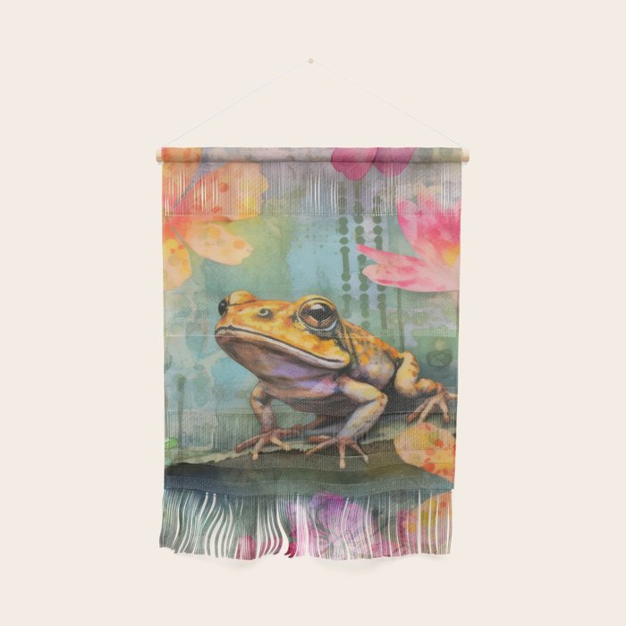 Colorful Frog Garden Indian Summer Flora And Wildlife Wall Hanging Gallery Image 1