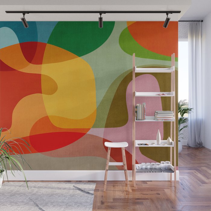Abstract Colorful Artwork VII Wall Mural Gallery Image 1