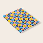 Retro happy smiling face checkered pattern Notebook Gallery Image 2