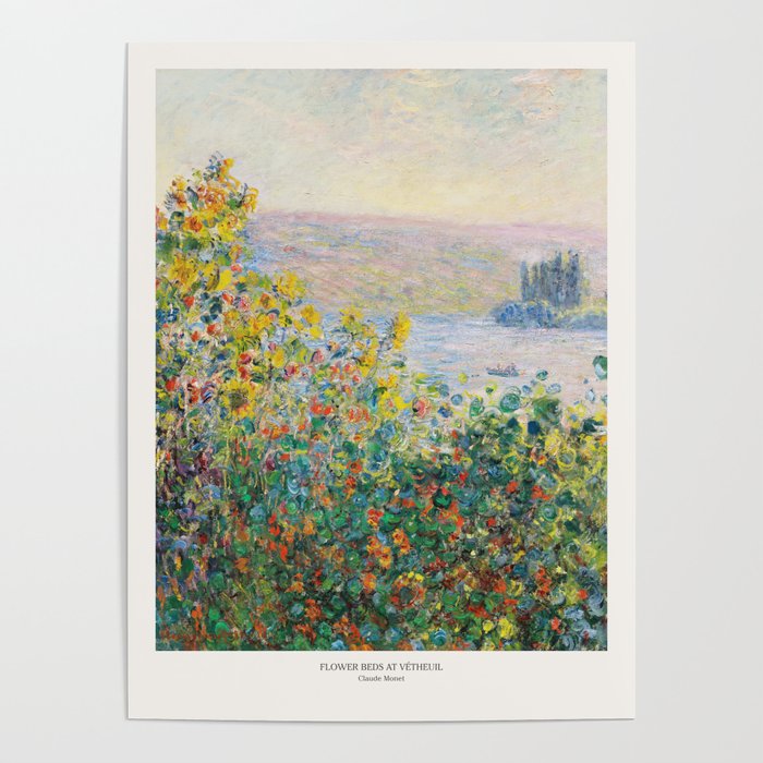 Claude Monet Flower Beds at Vétheuil Vetheuil Art Exhibition Poster Gallery Image 4